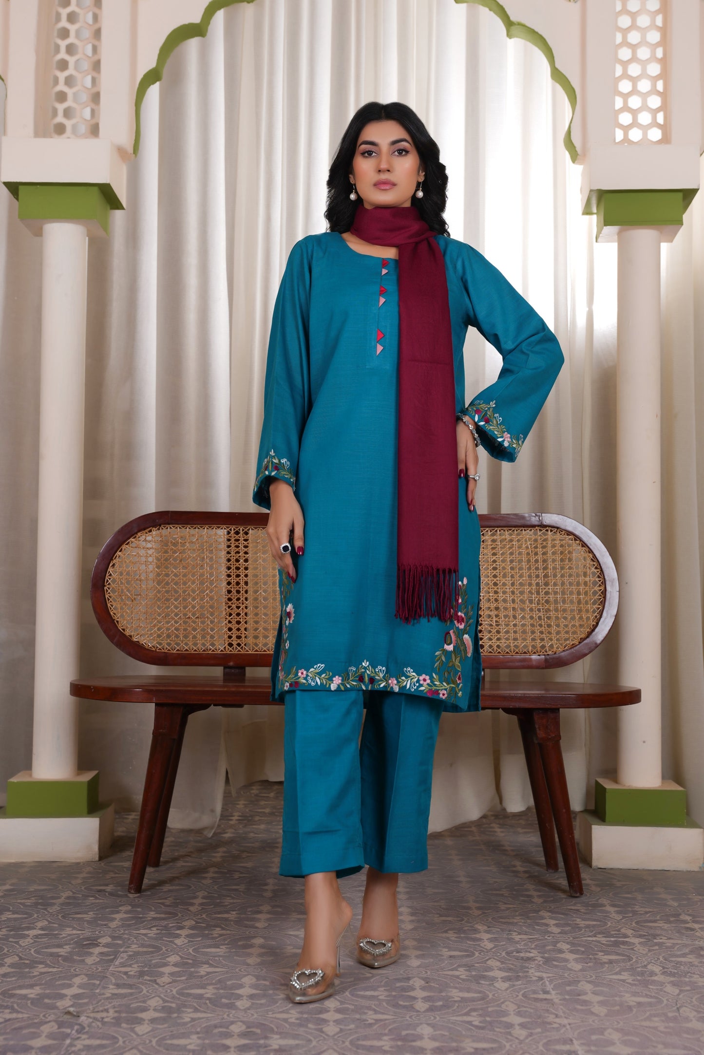 Khaddar Teal